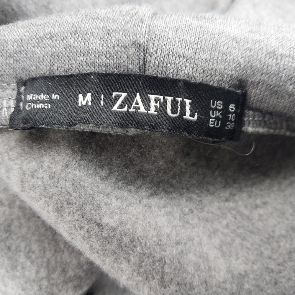 Zaful Gray Button-Up Hooded Vest Size 6 - Picture 15 of 15